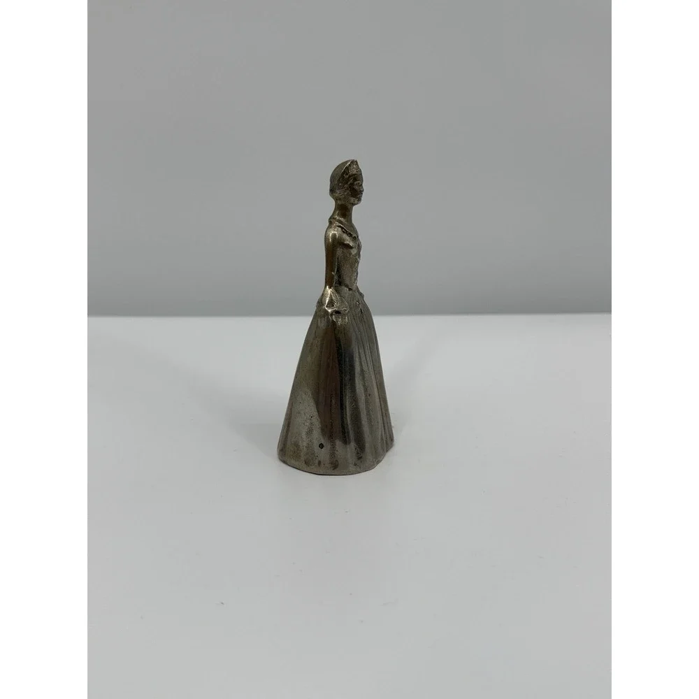 Vintage Virginia Metalcrafters Brass Colonial Williamsburg Lady Table Bell 5